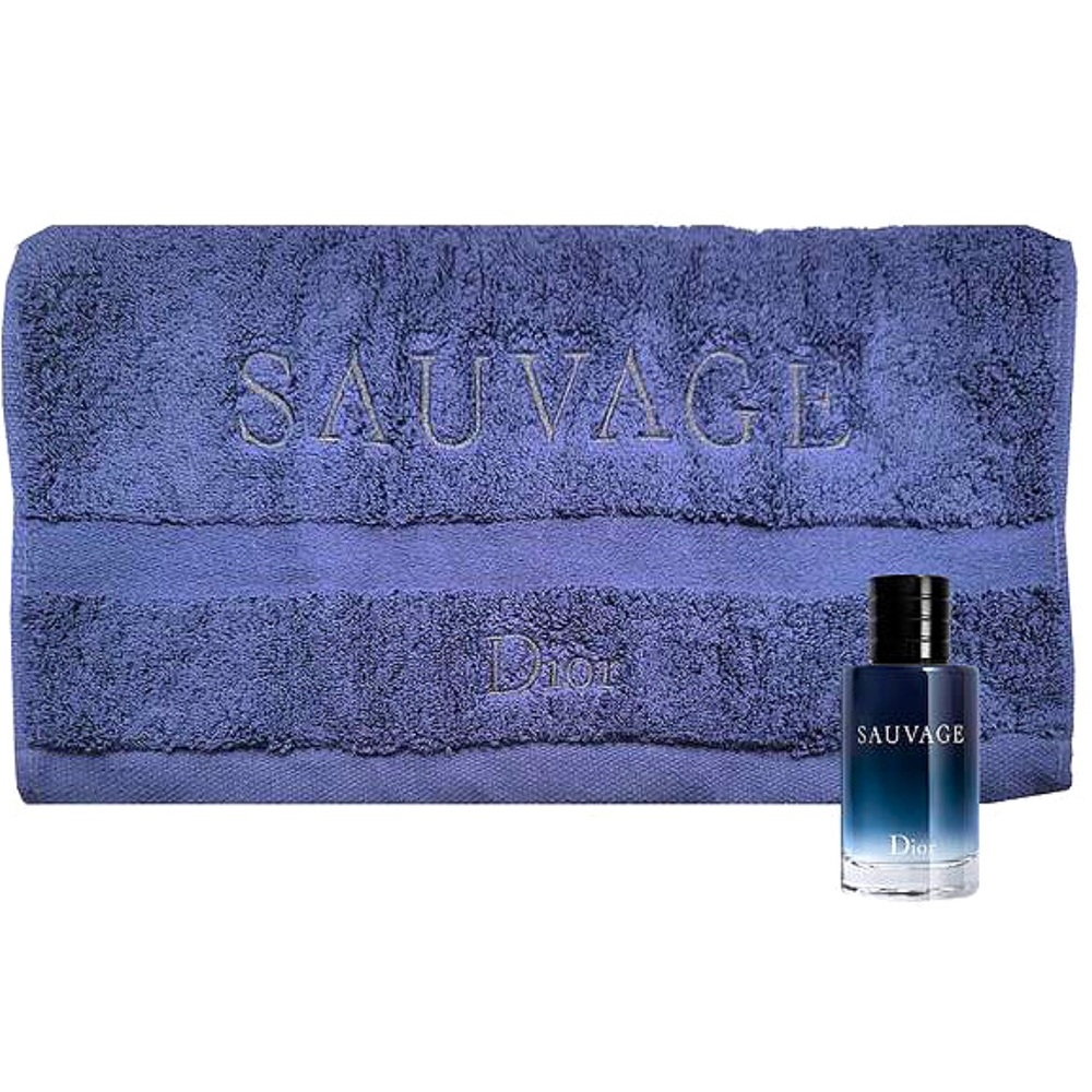 Dior Sauvage Eau de Parfum 10 mL & Embroidered Towel Gift Set New